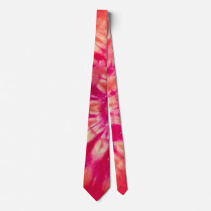 Gefärbte Krawatte in Hot Orange und Magenta Swirl