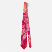 Gefärbte Krawatte in Orange und Magenta Swirl Kraw