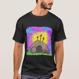 Gefärbte Krawatte Jesus kreuzen Christlicher Oster T-Shirt