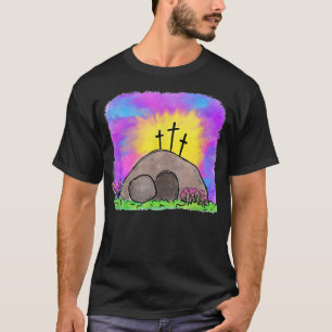 Gefärbte Krawatte Jesus kreuzen Christlicher Oster T-Shirt