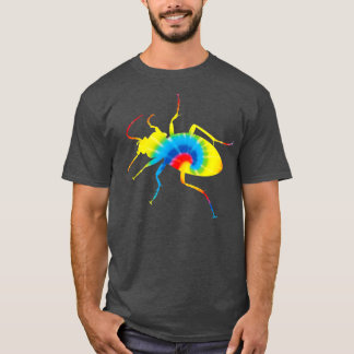 Gefärbte Krawatte Käfer Rainbow Ladybug Hippie Ges T-Shirt