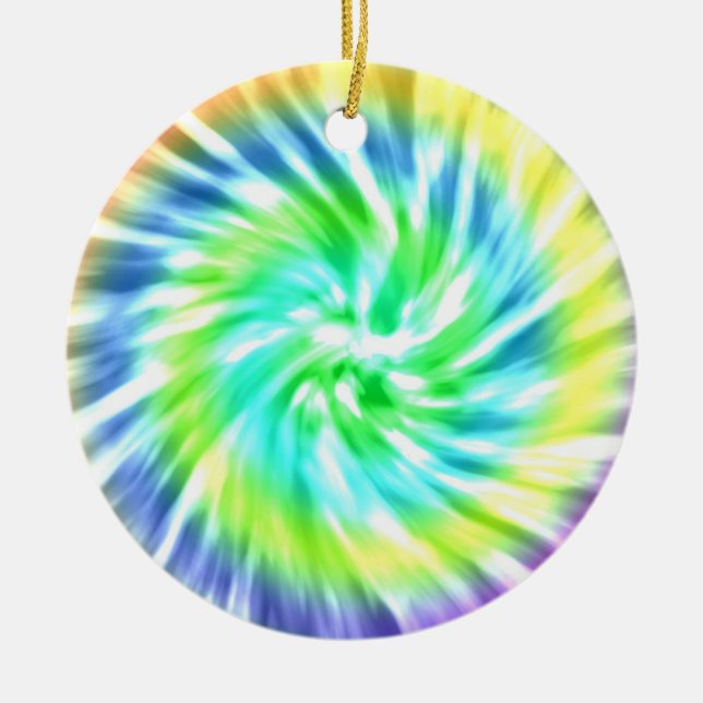 Gefärbte Krawatte Keramik Ornament (Vorne)