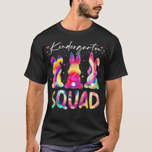 Gefärbte Krawatte Kindergarten Lehrerin Squad Bunn T-Shirt (Vorderseite)