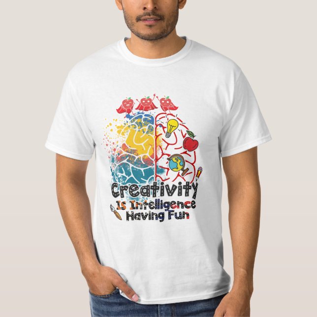 Gefärbte Krawatte Kreativität ist Intelligenz, die T-Shirt (Vorderseite)