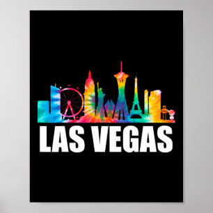Gefärbte Krawatte Las Vegas Nevada Party Ausflug Poster