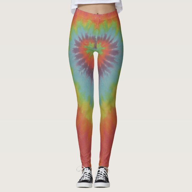 Gefärbte Krawatte Leggings (Vorderseite)