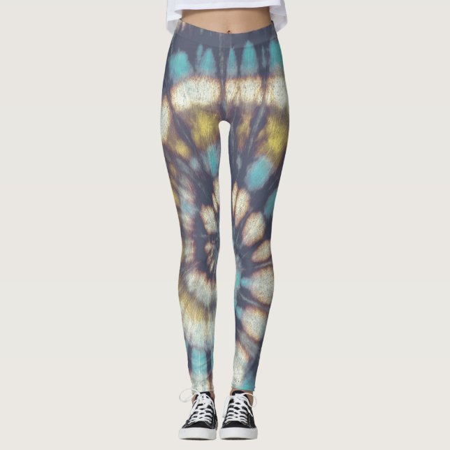 Gefärbte Krawatte Leggings (Vorderseite)