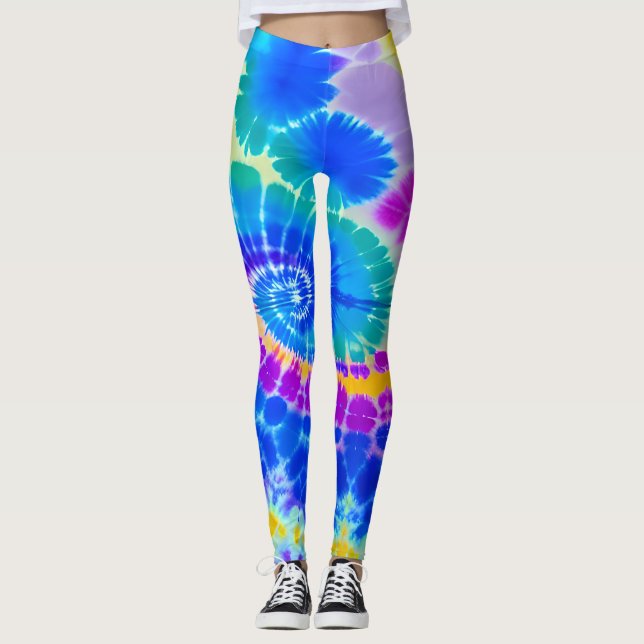 Gefärbte Krawatte Leggings (Vorderseite)