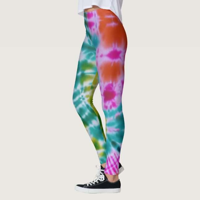 Gefärbte Krawatte Leggings (Links)