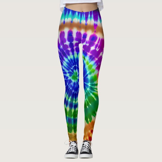 Gefärbte Krawatte Leggings (Vorderseite)
