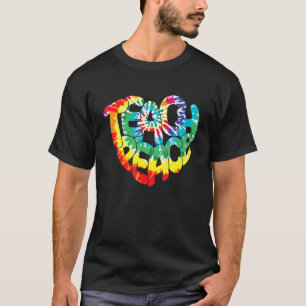 Gefärbte Krawatte Lehren Friedensherz Inspiration T-Shirt