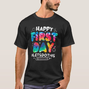 Gefärbte Krawatte Lehrer zurück zur Schule glückli T-Shirt