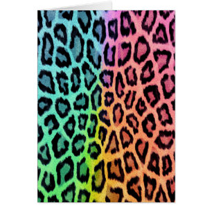 Gefärbte Krawatte Leopard Print