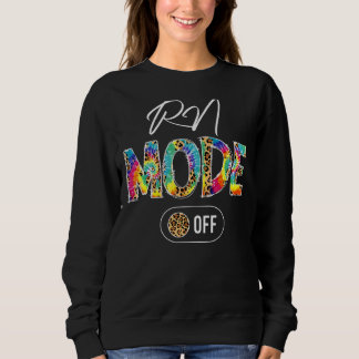 Gefärbte Krawatte Leopard Rn Mode Off Duty Nurse S Sweatshirt