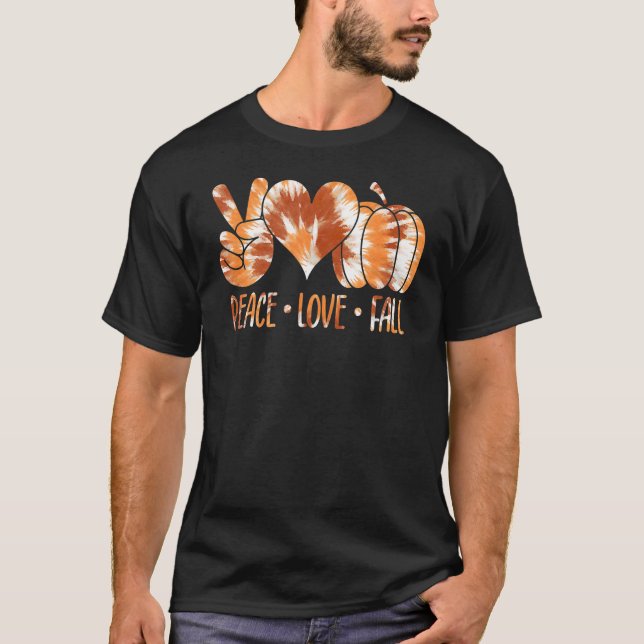 Gefärbte Krawatte Liebe Herbst Herbstwoben Ernteda T-Shirt (Vorderseite)