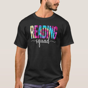Gefärbte Krawatte liest Squad Lehrer ersten Schult T-Shirt