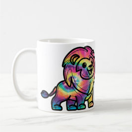 Gefärbte Krawatte Lion Kaffeetasse