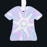 Gefärbte Krawatte Liquid Retro Groovy Ornament<br><div class="desc">Weihnachts-Gefärbte Krawatte-Ornamente mit handgezeichneter Gefärbte Krawatte-Muster und Schneeflocke</div>