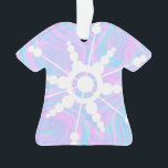 Gefärbte Krawatte Liquid Retro Groovy Ornament<br><div class="desc">Weihnachts-Gefärbte Krawatte-Ornamente mit handgezeichneter Gefärbte Krawatte-Muster und Schneeflocke</div>