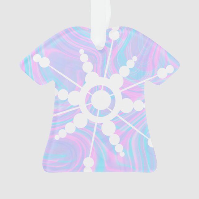 Gefärbte Krawatte Liquid Retro Groovy Ornament (Vorderseite)