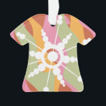 Gefärbte Krawatte Liquid Retro Groovy Weihnachten Ornament<br><div class="desc">Weihnachts-Gefärbte Krawatte-Ornamente mit handgezeichnetem Flüssig-Kunstmuster und Schneeflocke</div>
