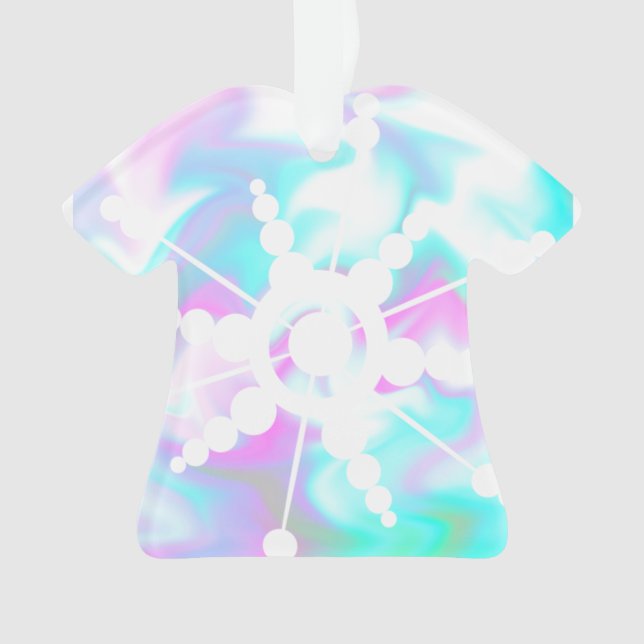 Gefärbte Krawatte Liquid Retro Groovy Weihnachten  Ornament (Vorderseite)