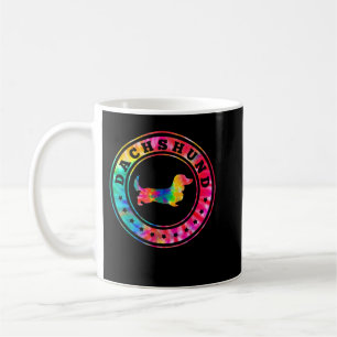 Gefärbte Krawatte Long Hair Dackel Hund Mama Vater Kaffeetasse