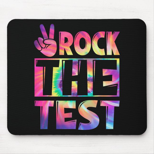 Gefärbte Krawatte löst den Testglückslehrer lo Mousepad (Vorne)