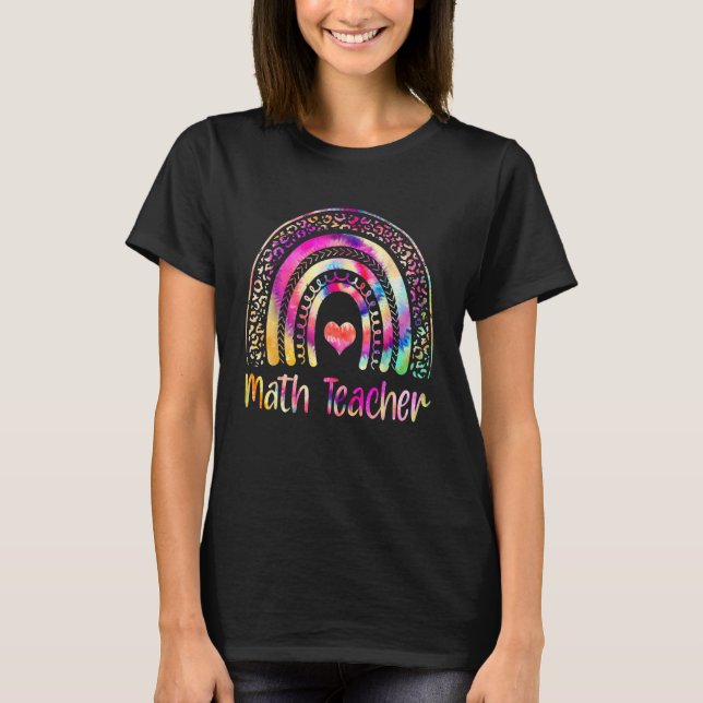 Gefärbte Krawatte Mathematiker Squad zurück in den T-Shirt (Vorderseite)