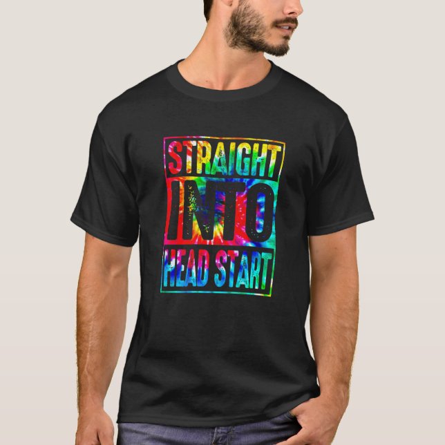 Gefärbte Krawatte mit Regenbogen direkt in den Kop T-Shirt (Vorderseite)