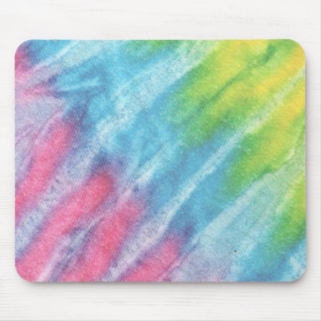 Gefärbte Krawatte Modernes Rosa Aquamarines Grün B Mousepad (Vorne)