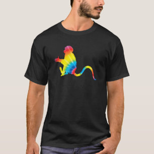 Gefärbte Krawatte Monkey Rainbow Print Primat Hipp T-Shirt
