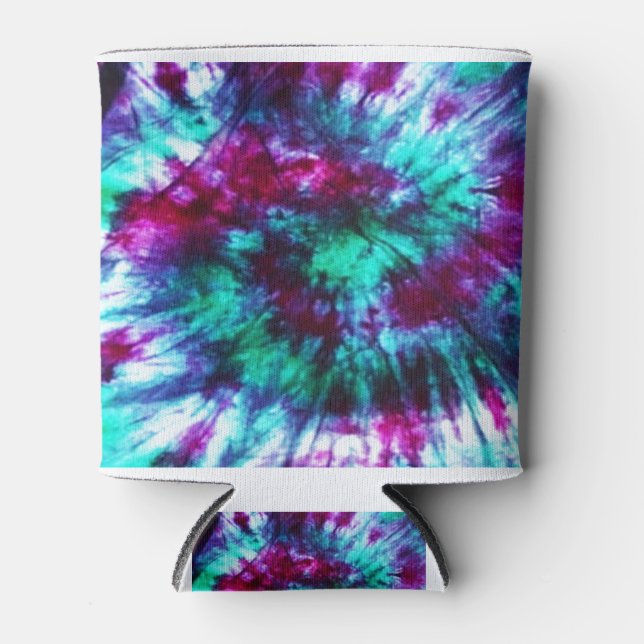 Gefärbte Krawatte multicolor Dosenkühler (Vorderseite)