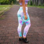 Gefärbte Krawatte-Muster aus Baumwolle Leggings<br><div class="desc">Spaß lila und blaue gefärbte Krawatte Design.</div>