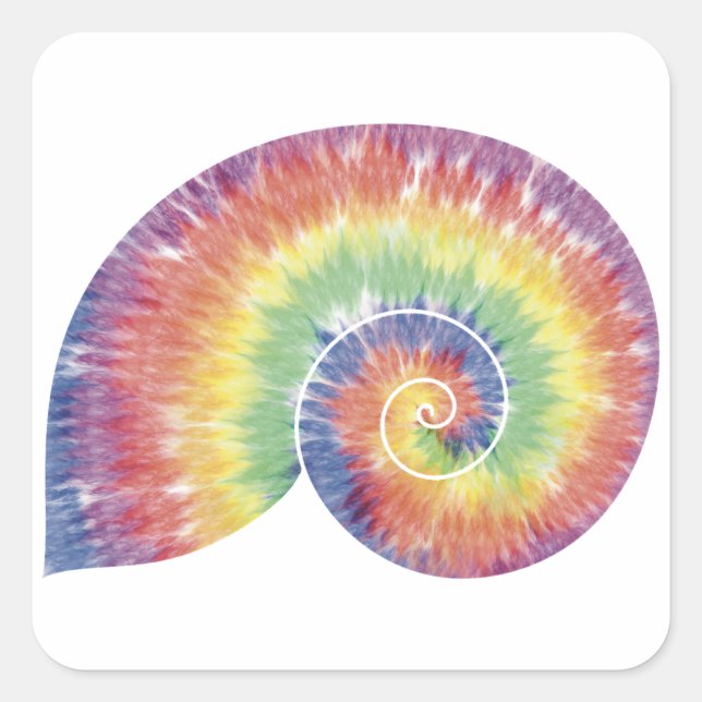 Gefärbte Krawatte Nautilus Muschel Sticker (Vorderseite)