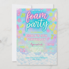 Gefärbte Krawatte Neon Glow Foam Geburtstagsparty  Einladung