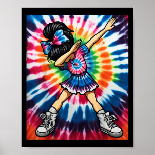 Gefärbte Krawatte Niedlich Dabbing Cheerleader Dan Poster