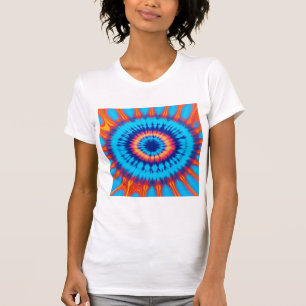 Gefärbte Krawatte Orange & Blue T - Shirt