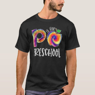 Gefärbte Krawatte P ist für Lehrkräfte im Vorschul T-Shirt