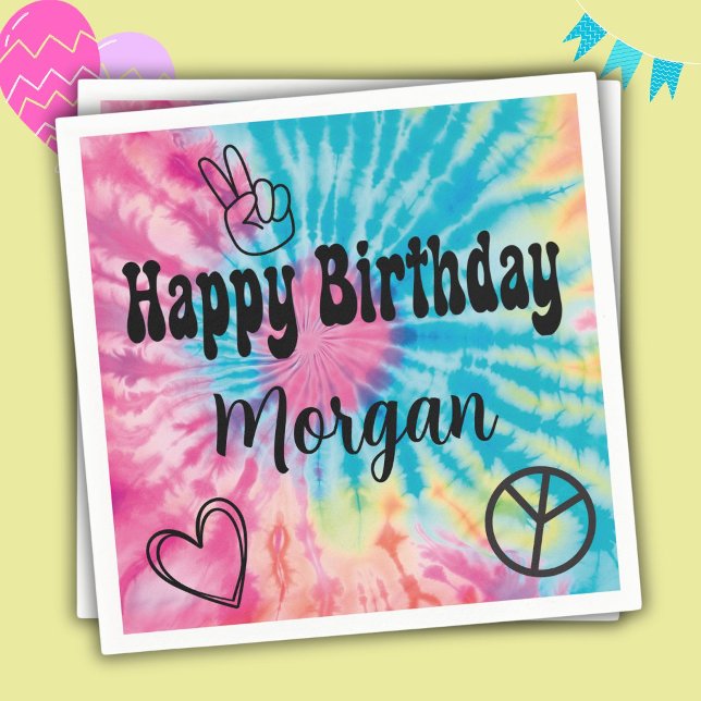 Gefärbte Krawatte Party Paper Napkin Serviette (Von Creator hochgeladen)