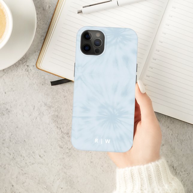 Gefärbte Krawatte | Pastel Blue Modern Stylish Mon Case-Mate iPhone 14 Hülle (Von Creator hochgeladen)