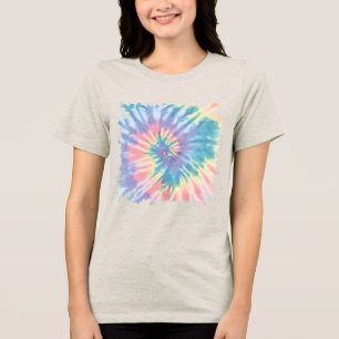 Gefärbte Krawatte Pastel Summer Spiral Gefärbte Kr Tri-Blend Shirt