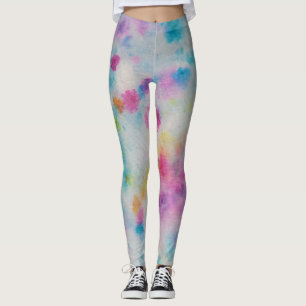 Gefärbte Krawatte Pastel Watercolor Leggings