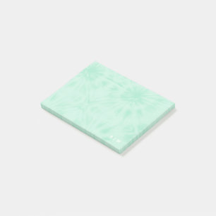 Gefärbte Krawatte Pastell Minze Green Monogram Post-it Klebezettel