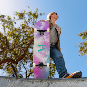 Gefärbte Krawatte Pastell Rosa Orange Aquamarine L Skateboard