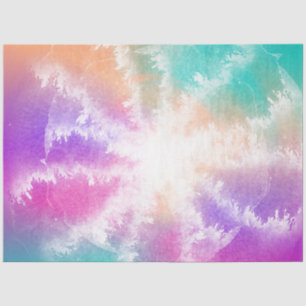 Gefärbte Krawatte Pastell Wasserfarbe Rosa Orange Seidenpapier