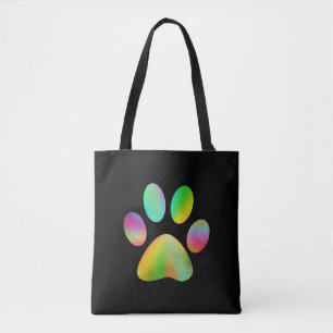 Gefärbte Krawatte Paw Print Tasche
