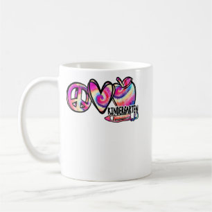 Gefärbte Krawatte Peace Liebe Kindergarten Erster Kaffeetasse