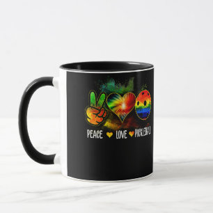 Gefärbte Krawatte Peace Liebe Pickleball Picklebal Tasse