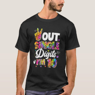 Gefärbte Krawatte Peace Out Single Digits Ich bin T-Shirt